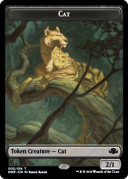 Zombie // Cat (003) Double-Sided Token [Dominaria Remastered Tokens] | L.A. Mood Comics and Games