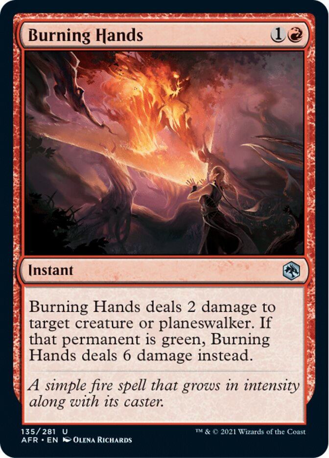 Burning Hands [Dungeons & Dragons: Adventures in the Forgotten Realms] | L.A. Mood Comics and Games