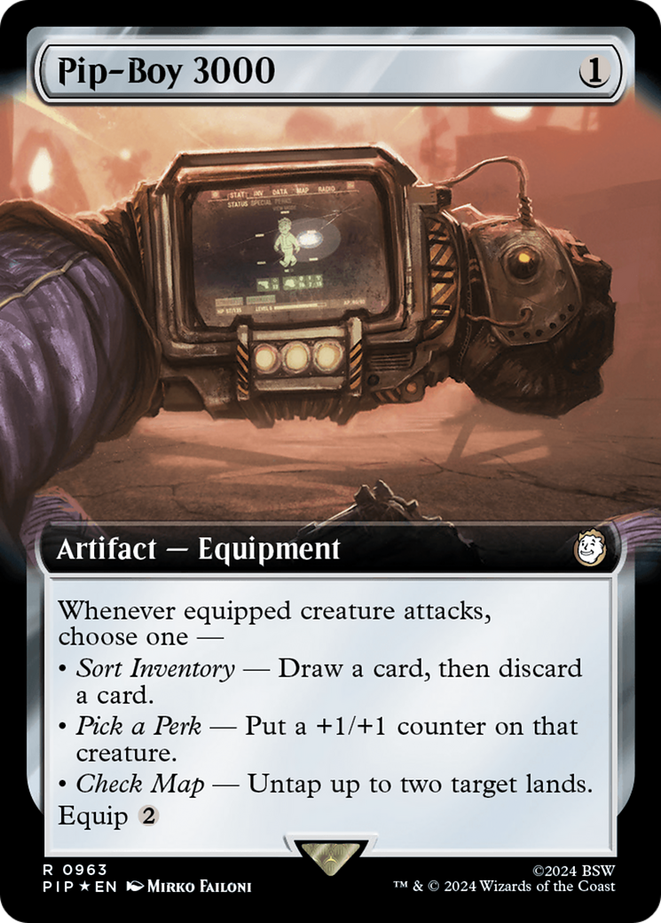 Pip-Boy 3000 (Extended Art) (Surge Foil) [Fallout] | L.A. Mood Comics and Games