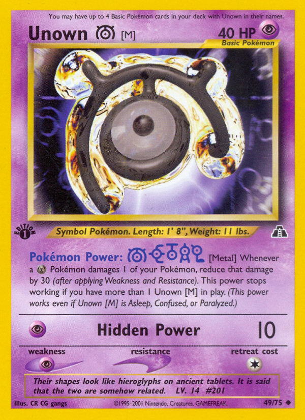 Unown [M] (49/75) [Neo Discovery 1st Edition] | L.A. Mood Comics and Games
