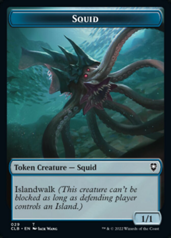 Squid // Copy Double-Sided Token [Commander Legends: Battle for Baldur's Gate Tokens] | L.A. Mood Comics and Games