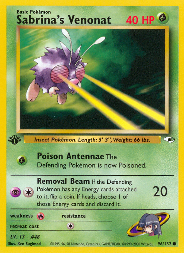 Sabrina's Venonat (96/132) [Gym Heroes 1st Edition] | L.A. Mood Comics and Games