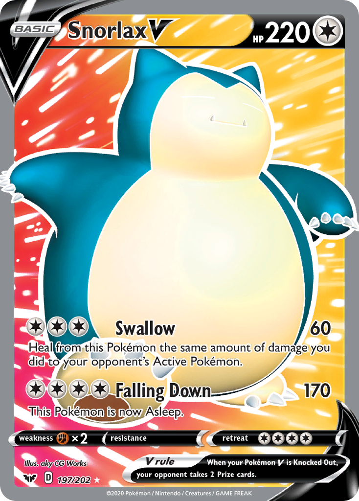 Snorlax V (197/202) [Sword & Shield: Base Set] | L.A. Mood Comics and Games
