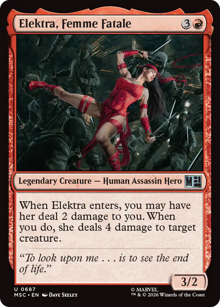 Elektra, Femme Fatale [Marvel Super Heroes Commander] | L.A. Mood Comics and Games