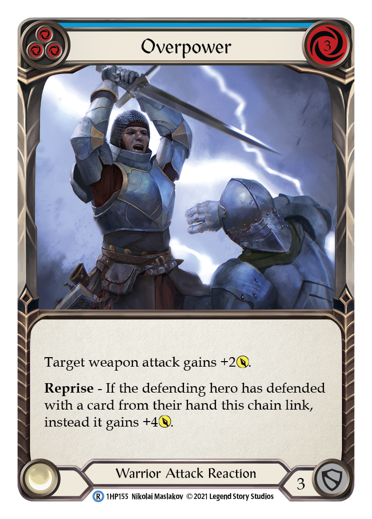 Overpower (Blue) [1HP155] (History Pack 1) | L.A. Mood Comics and Games
