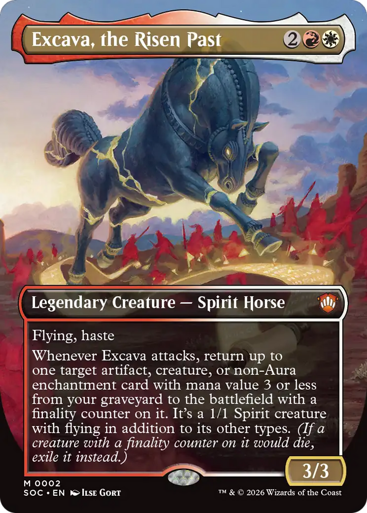 Excava, the Risen Past (Borderless) [Secrets of Strixhaven Commander] | L.A. Mood Comics and Games