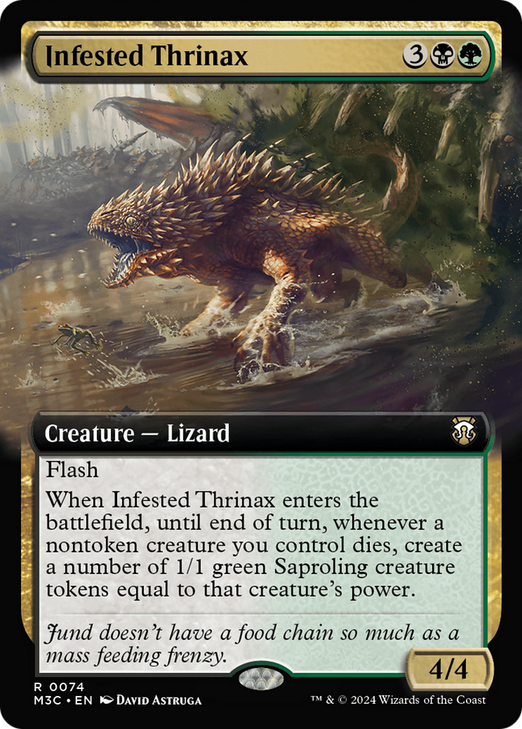 Infested Thrinax (Extended Art) (Ripple Foil) [Modern Horizons 3 Commander] | L.A. Mood Comics and Games