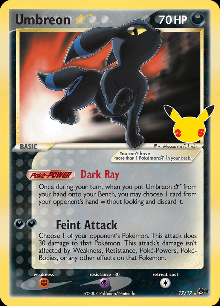 Umbreon (17/17) (Star) [Celebrations: 25th Anniversary - Classic Collection] | L.A. Mood Comics and Games