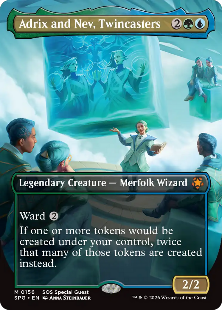Adrix and Nev, Twincasters (Borderless) [Secrets of Strixhaven Special Guests] | L.A. Mood Comics and Games