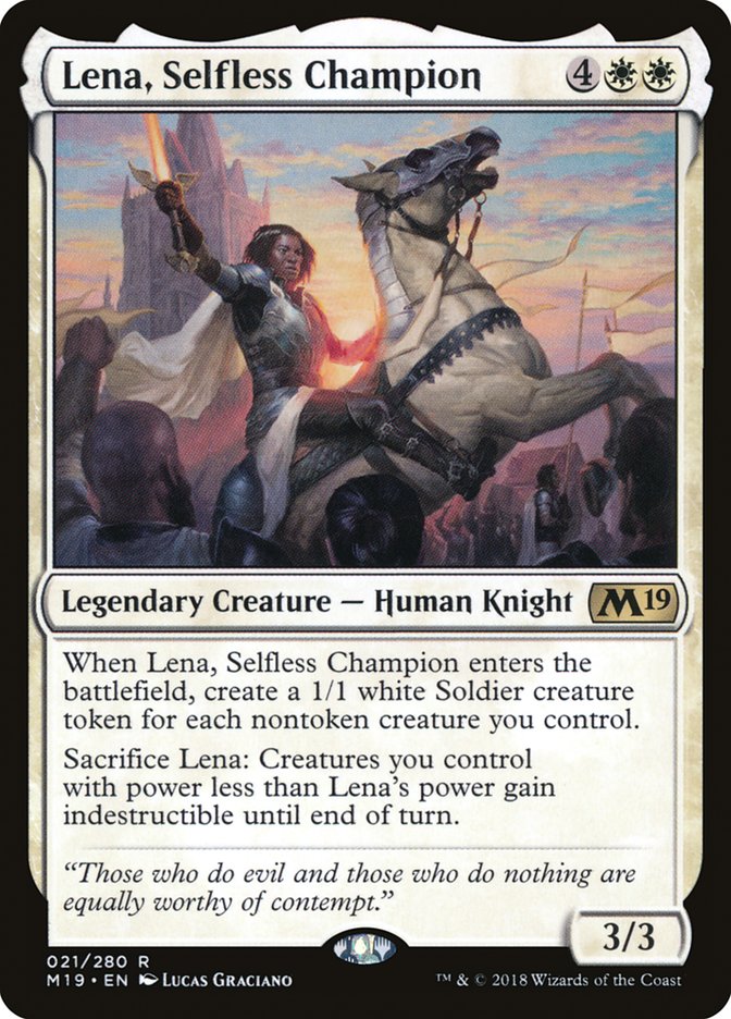 Lena, Selfless Champion [Core Set 2019] | L.A. Mood Comics and Games