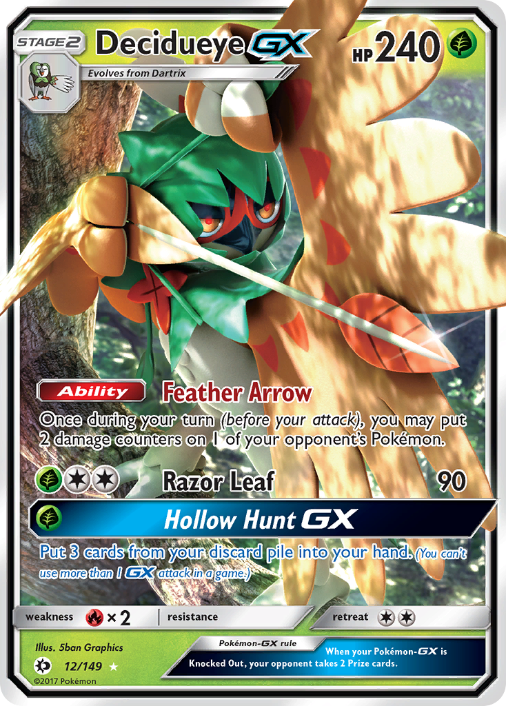 Decidueye GX (12/149) [Sun & Moon: Base Set] | L.A. Mood Comics and Games