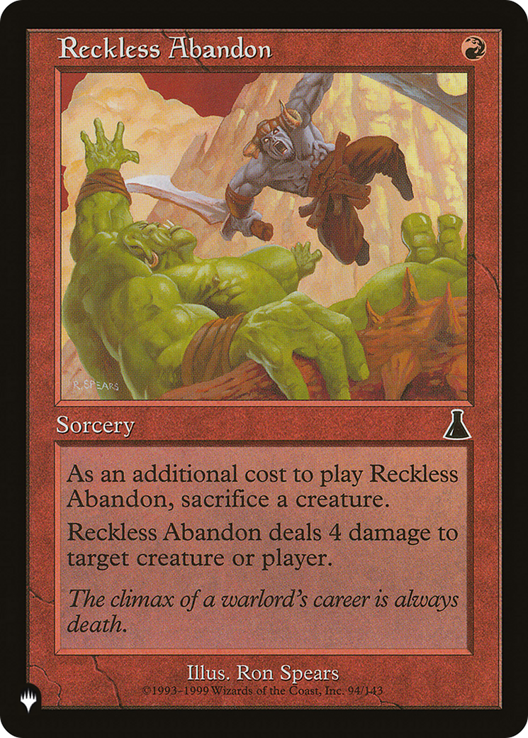 Reckless Abandon [The List] | L.A. Mood Comics and Games