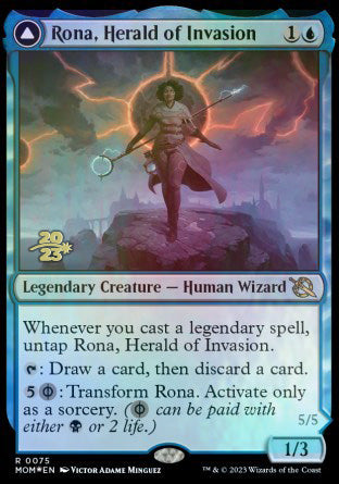Rona, Herald of Invasion // Rona, Tolarian Obliterator [March of the Machine Prerelease Promos] | L.A. Mood Comics and Games