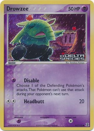 Drowzee (67/113) (Stamped) [EX: Delta Species] | L.A. Mood Comics and Games