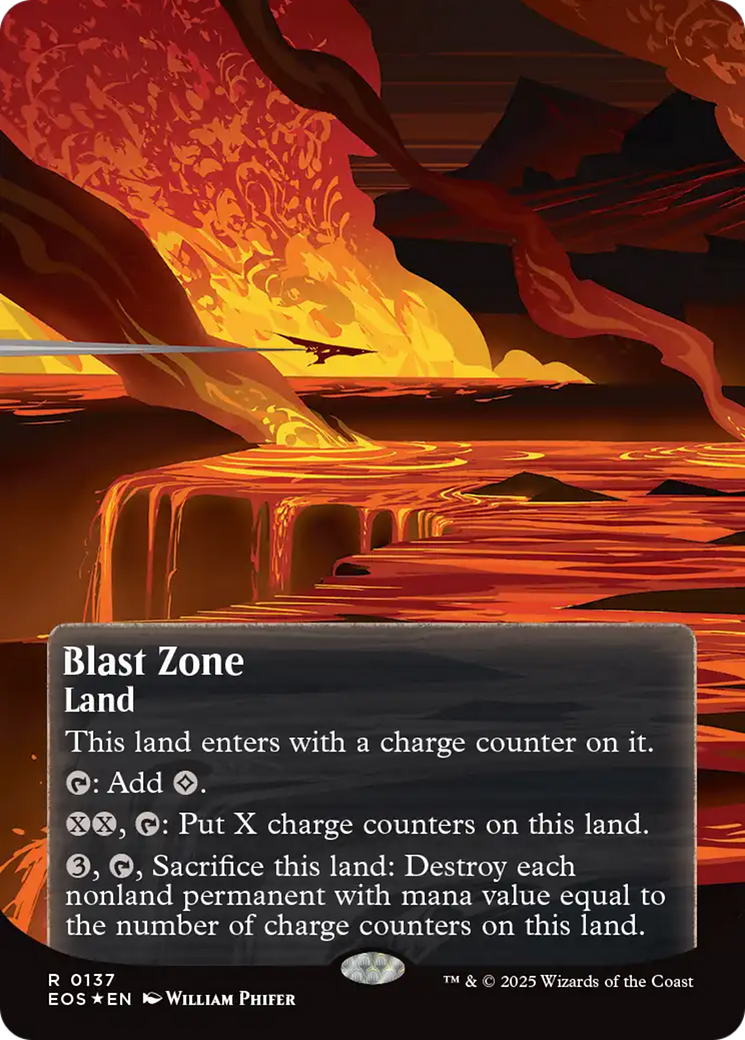 Blast Zone (0137) (Borderless) (Fracture Foil) [Edge of Eternities: Stellar Sights] | L.A. Mood Comics and Games