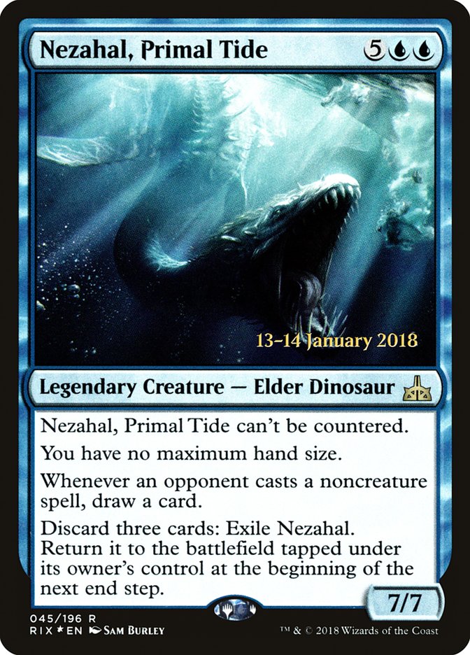 Nezahal, Primal Tide [Rivals of Ixalan Prerelease Promos] | L.A. Mood Comics and Games