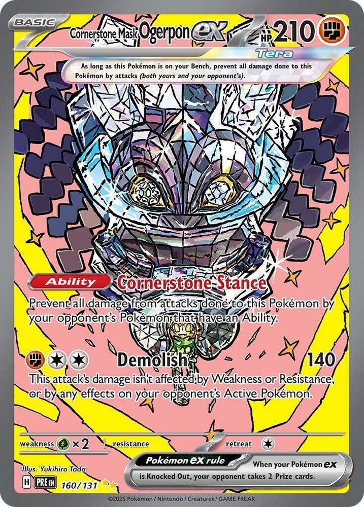 Cornerstone Mask Ogerpon ex (160/131) [Scarlet & Violet: Prismatic Evolutions] | L.A. Mood Comics and Games