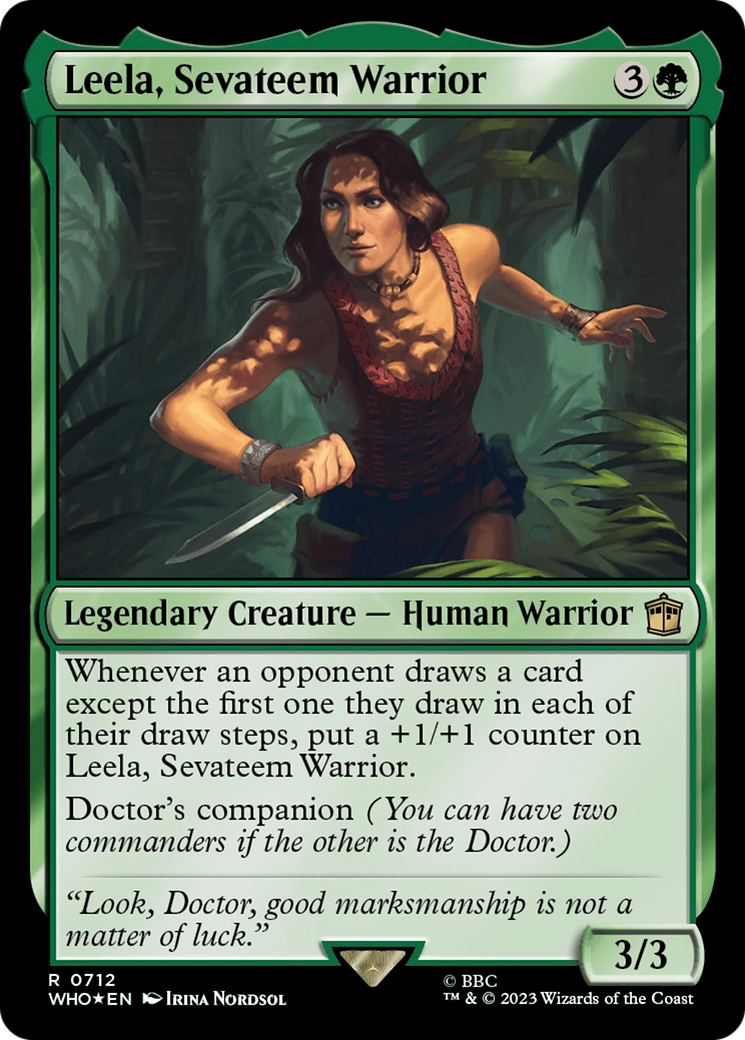 Leela, Sevateem Warrior (Surge Foil) [Doctor Who] | L.A. Mood Comics and Games