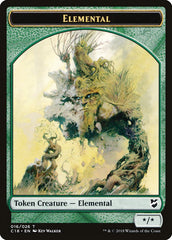 Cat Warrior // Elemental Double-Sided Token [Commander 2018 Tokens] | L.A. Mood Comics and Games