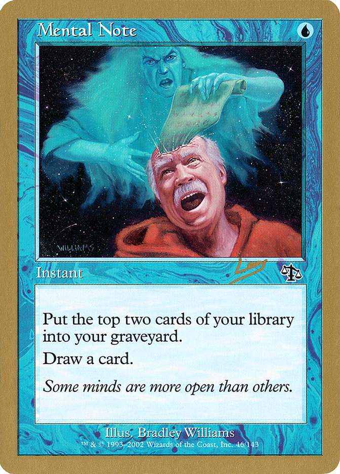 Mental Note (Raphael Levy) [World Championship Decks 2002] | L.A. Mood Comics and Games