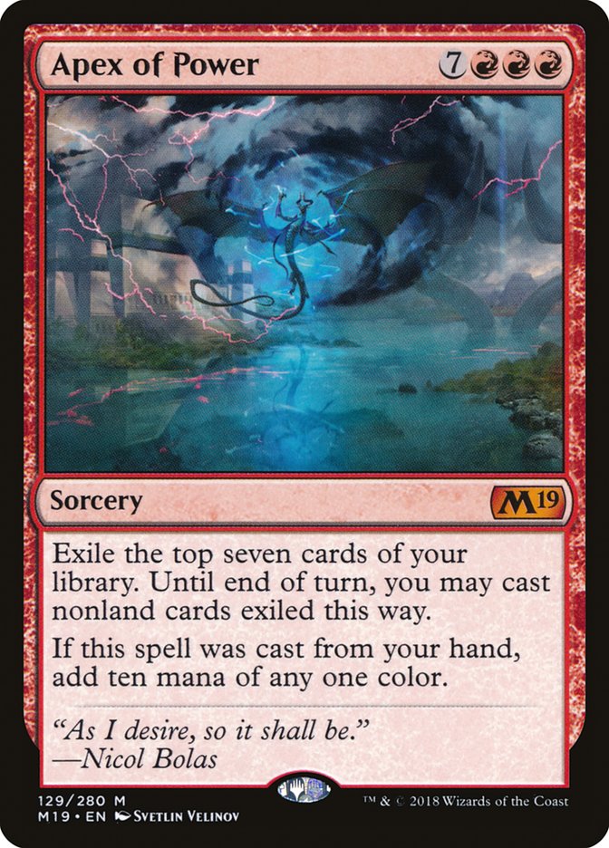 Apex of Power [Core Set 2019] | L.A. Mood Comics and Games