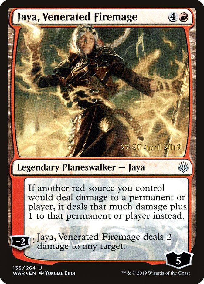 Jaya, Venerated Firemage [War of the Spark Prerelease Promos] | L.A. Mood Comics and Games