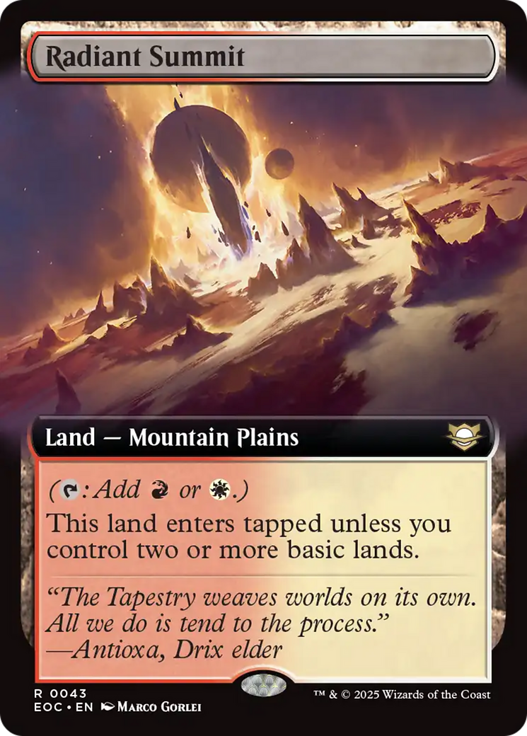 Radiant Summit (Extended Art) [Edge of Eternities Commander] | L.A. Mood Comics and Games