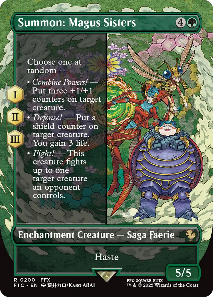 Summon: Magus Sisters (Borderless) [FINAL FANTASY Commander] | L.A. Mood Comics and Games