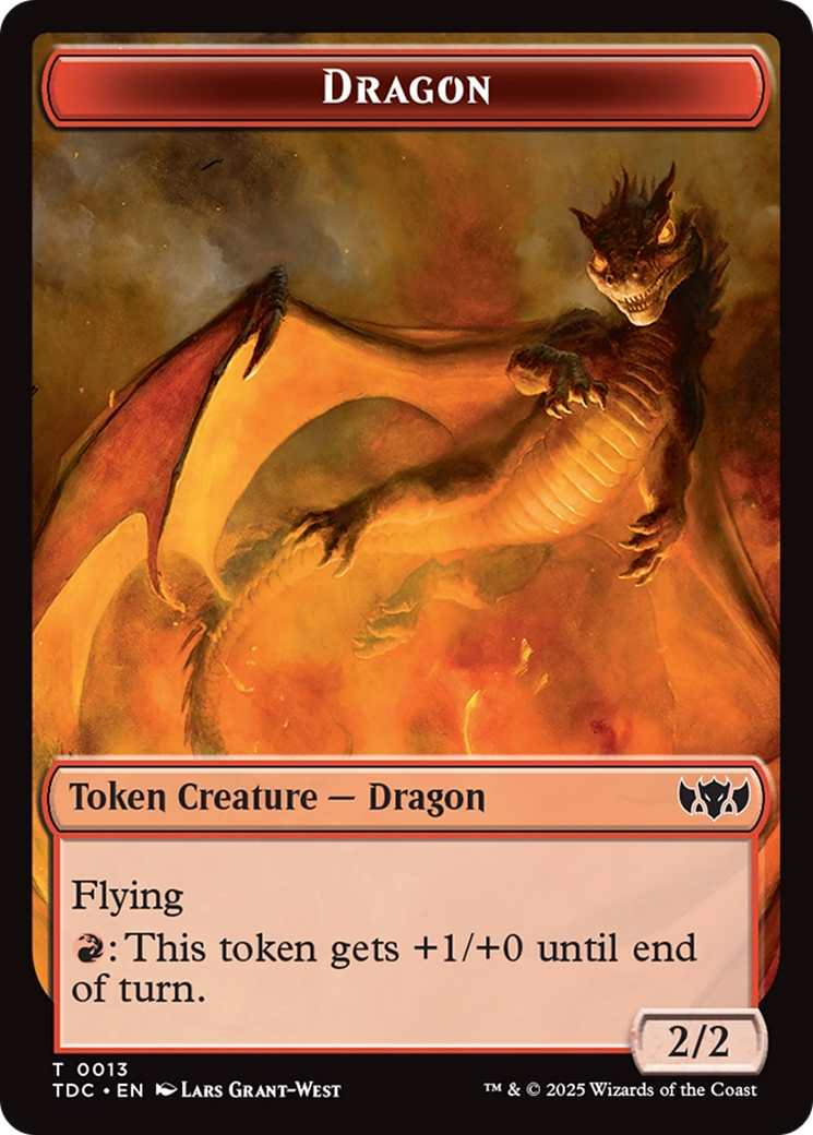 Dragon Egg // Dragon (0013) Double-Sided Token [Tarkir: Dragonstorm Commander Tokens] | L.A. Mood Comics and Games
