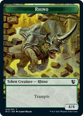 Rhino // Wolf Double-Sided Token [Innistrad: Midnight Hunt Commander Tokens] | L.A. Mood Comics and Games