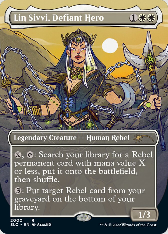 Lin Sivvi, Defiant Hero (Borderless) [Secret Lair Countdown Kit] | L.A. Mood Comics and Games