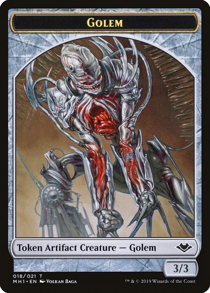 Zombie // Golem Double-Sided Token [Modern Horizons Tokens] | L.A. Mood Comics and Games