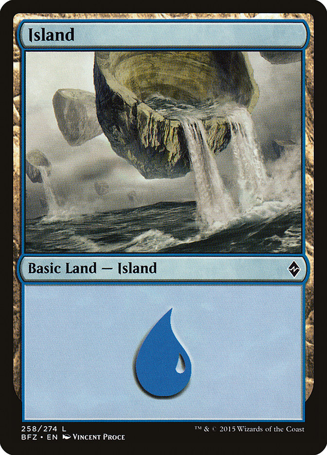 Island (258) [Battle for Zendikar] | L.A. Mood Comics and Games