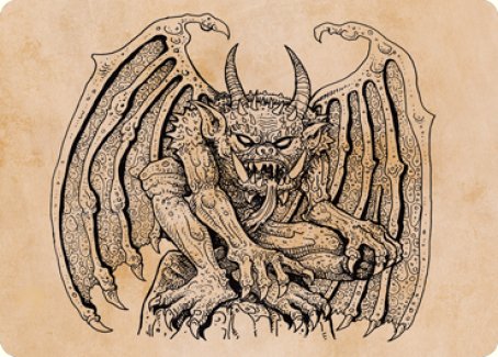 Cloister Gargoyle (Showcase) Art Card [Dungeons & Dragons: Adventures in the Forgotten Realms Art Series] | L.A. Mood Comics and Games