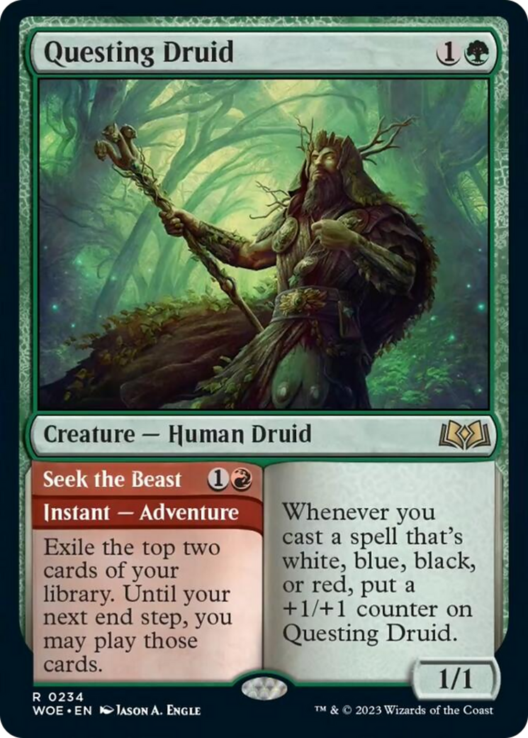 Questing Druid // Seek the Beast [Wilds of Eldraine] | L.A. Mood Comics and Games