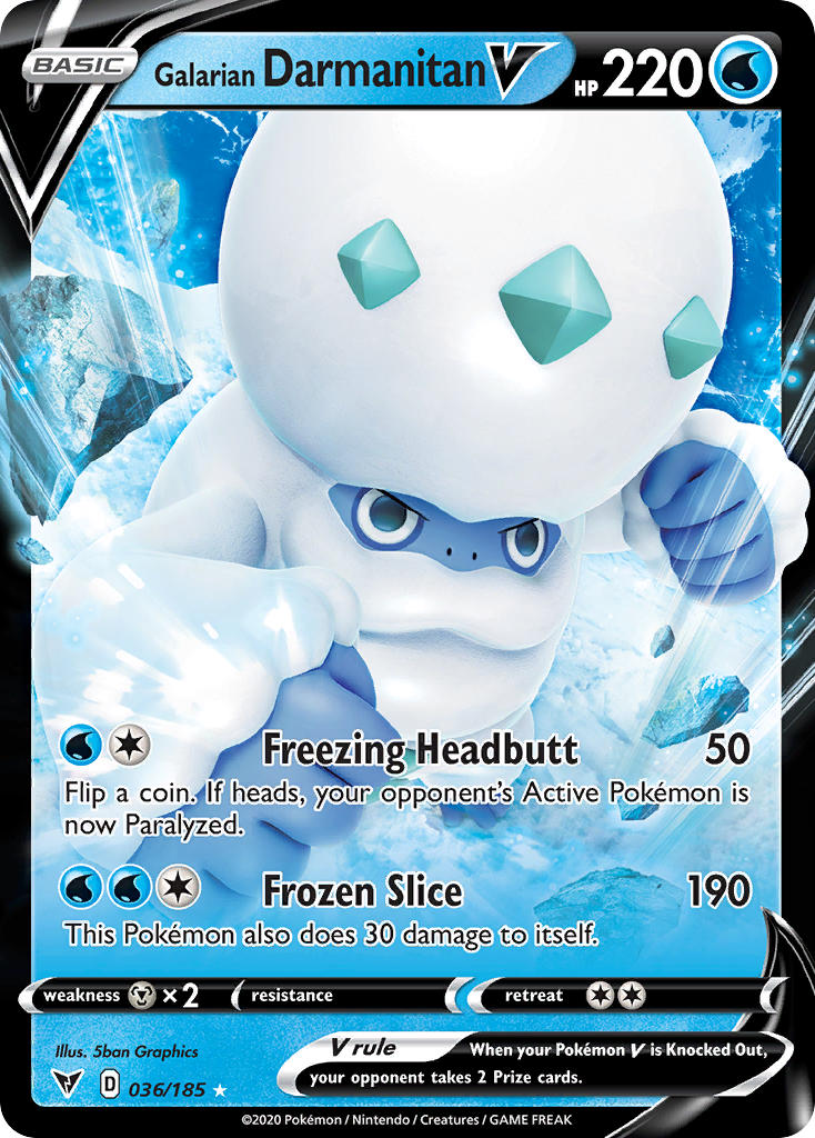 Galarian Darmanitan V (036/185) [Sword & Shield: Vivid Voltage] | L.A. Mood Comics and Games