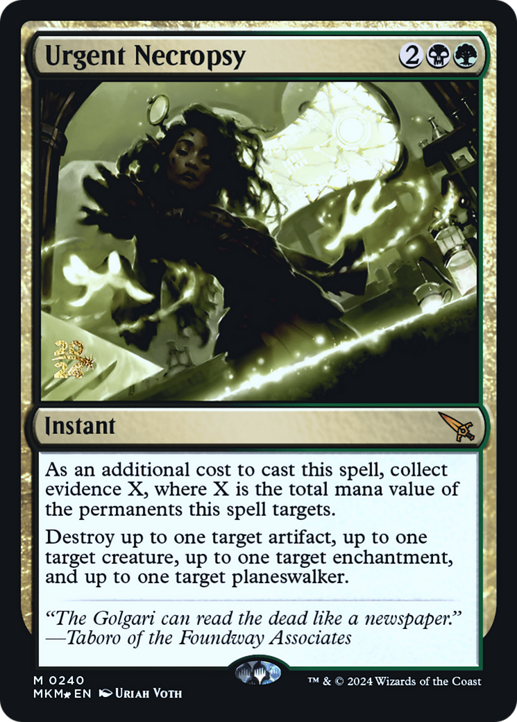 Urgent Necropsy [Murders at Karlov Manor Prerelease Promos] | L.A. Mood Comics and Games