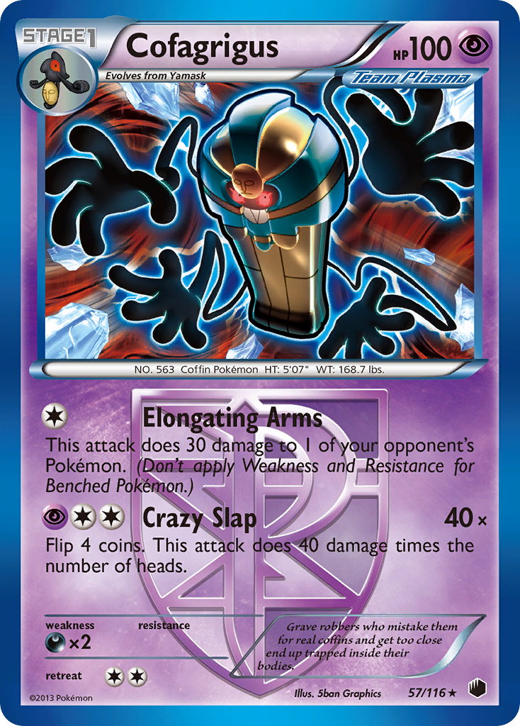 Cofagrigus (57/116) [Black & White: Plasma Freeze] | L.A. Mood Comics and Games
