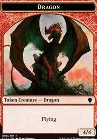 Dragon (006) // Gold Double-Sided Token [Commander 2017 Tokens] | L.A. Mood Comics and Games
