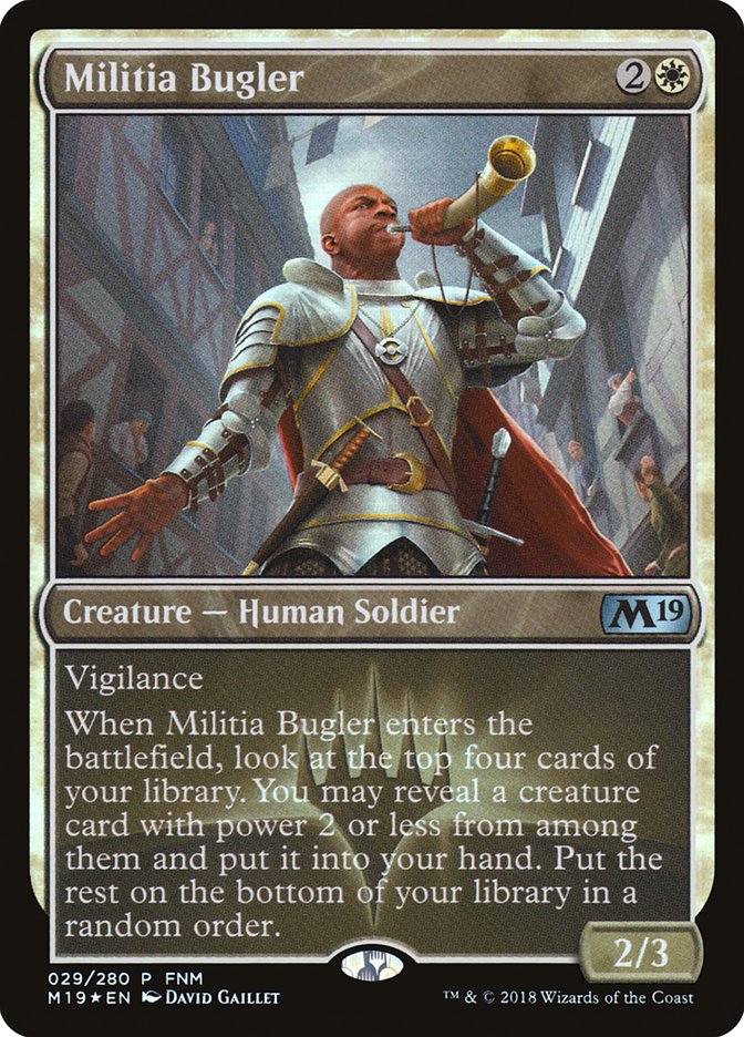 Militia Bugler (FNM) [Core Set 2019 Promos] | L.A. Mood Comics and Games