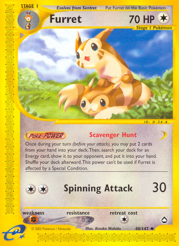 Furret (48/147) [Aquapolis] | L.A. Mood Comics and Games