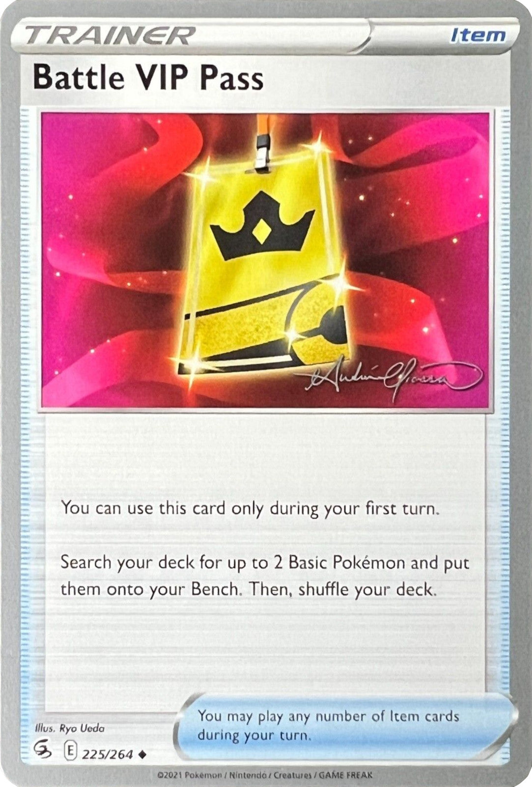 Battle VIP Pass (225/264) (The Shape of Mew - Andre Chiasson) [World Championships 2022] | L.A. Mood Comics and Games