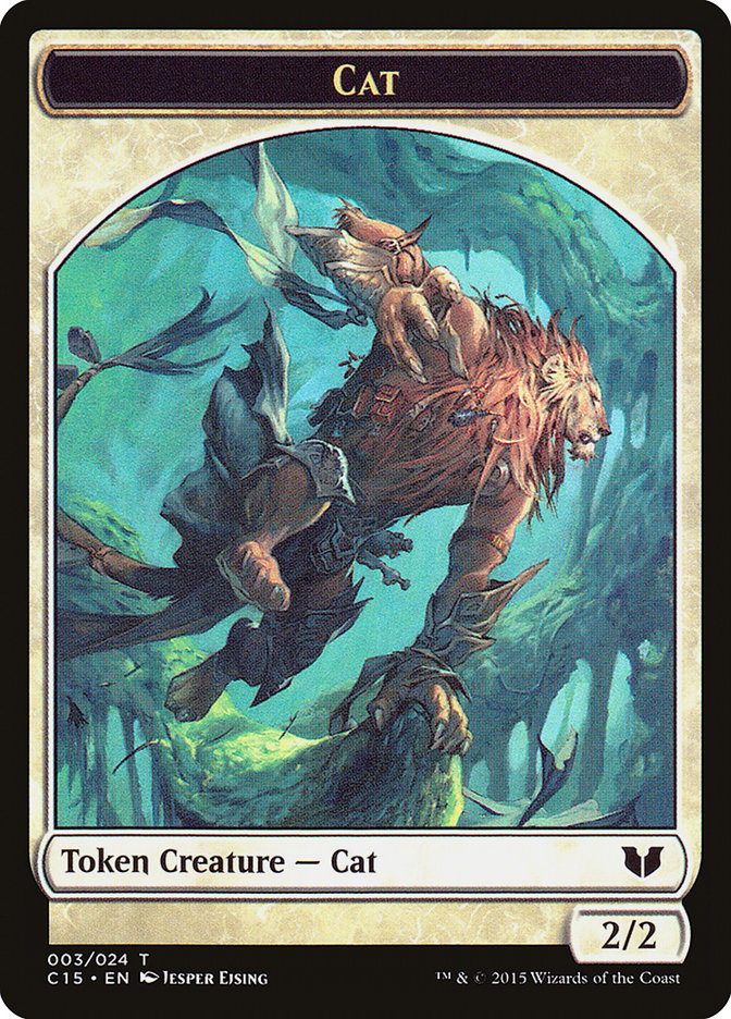 Spirit (023) // Cat Double-Sided Token [Commander 2015 Tokens] | L.A. Mood Comics and Games
