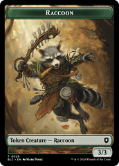 Rat // Raccoon Double-Sided Token [Bloomburrow Commander Tokens] | L.A. Mood Comics and Games