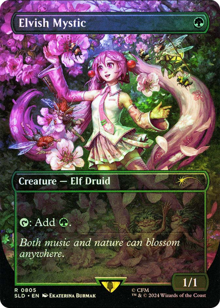 Elvish Mystic (0805) (Rainbow Foil) [Secret Lair Drop Series] | L.A. Mood Comics and Games