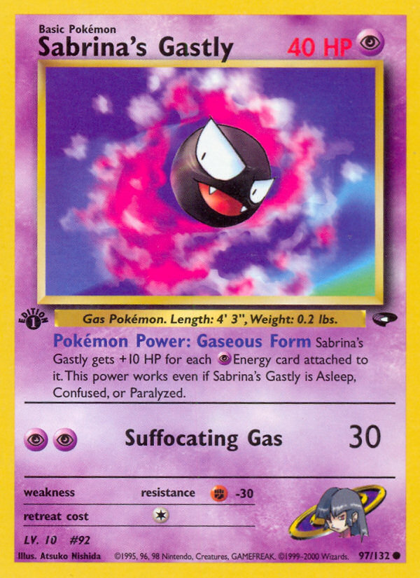 Sabrina's Gastly (97/132) [Gym Challenge 1st Edition] | L.A. Mood Comics and Games