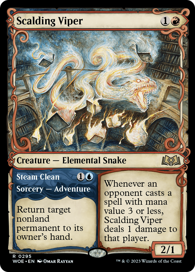 Scalding Viper // Steam Clean (Showcase) [Wilds of Eldraine] | L.A. Mood Comics and Games