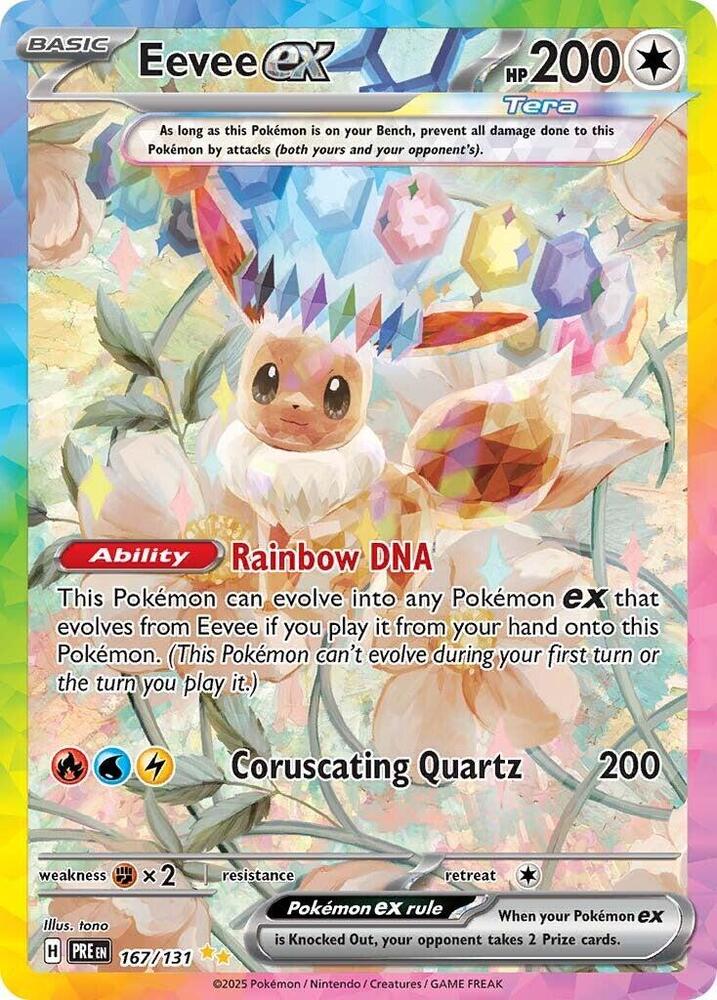 Eevee ex (167/131) [Scarlet & Violet: Prismatic Evolutions] | L.A. Mood Comics and Games