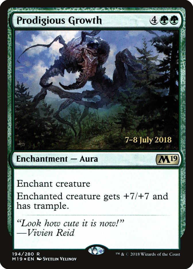 Prodigious Growth [Core Set 2019 Prerelease Promos] | L.A. Mood Comics and Games