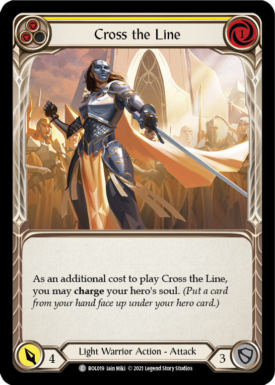 Cross the Line (Yellow) [BOL019] (Monarch Boltyn Blitz Deck) | L.A. Mood Comics and Games